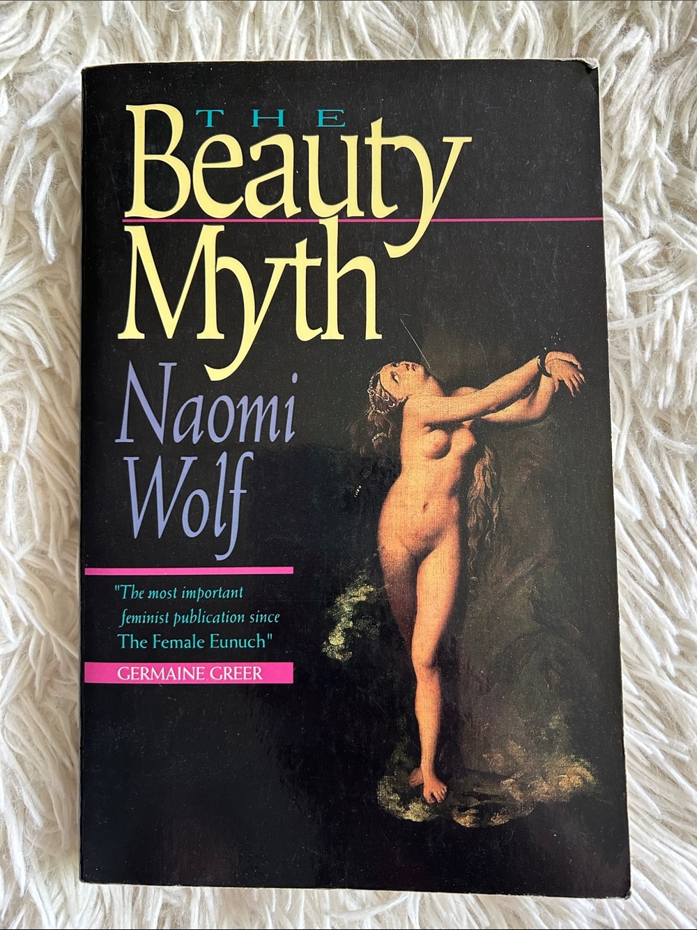 The Beauty Myth paperback by Naomi Wolf  - Black Edition